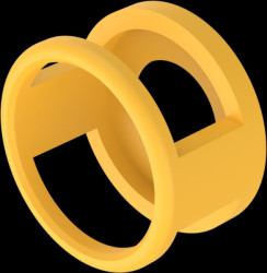 Protective collar, metal, for emergency stop pushbutton, 84-909