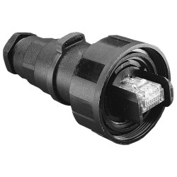 Bulgin PX0834/B CAT5e RJ45 Socket Re-wireable 3.5 to 8mm Cable IP68