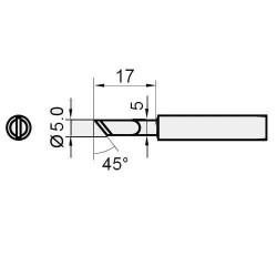 Grot nóż 5mm Proskit do lutownic YH-xxx, SP-80D, XYxxx