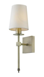 Elegancki kinkiet CASOLI z abażurem do sypialni LP-2118/1W patyna Light Prestige