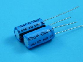 470uF/16V 10x21 105° PHI ELKO