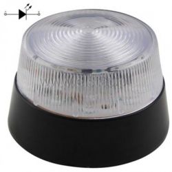 Lampa błyskająca LED, biała, 12V (24V z 54286)