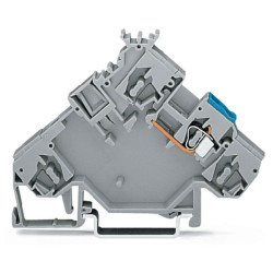 WAGO 280-592 5mm 2-conductor Actuator Supply Terminal Block Grey AWG 28-14