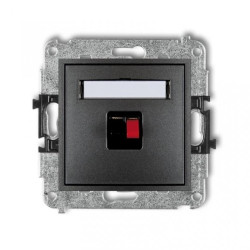 MINI Gniazdo głośnikowe pojedyncze grafitowy 11MGG-1