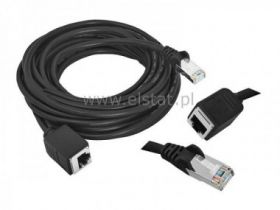 UTP/8c przedłużacz CAT 5E czarny, 5m.