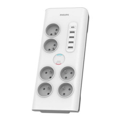 Filtr PHILIPS przeciwpr. 6gn 5xUSB 2m SPN7060WA/60