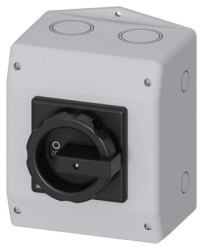 Rozłącznik główny w obudowie DC 2P 32A DC21A przy 800V pokrętło czarne 3LD2265-8VQ51-0AF6