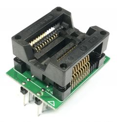 Adapter uniwersalny SOIC20 / SOP20 / SO20 (300mil) --> PDIP20 / DIL20 (300mil) open top ZIF