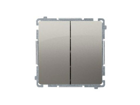 SIMON BASIC Wyłącznik podwójny świecznikowy z podświetleniem LED (moduł) szybkozłącza satynowy BMW5L.01/29 KONTAKT SIMON