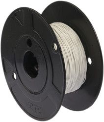 Drut do stosowania w trudnych warunkach otoczenia 0.38 mm² Biały TE Connectivity ETFE 22 AWG 600 V dł. 100m 19/34 +150°C