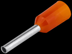 Tulejka izolowana E010 0,5mm2 12mm pomarańczowa