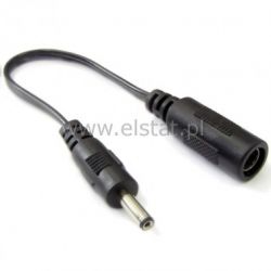 Adapter gn. 2,5/5,5 - wt. 1,3/3,4 + kabel