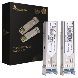 Moduł SFP 1,25Gbps, LC/UPC, 1310nm, 20km, single mode, DOM Extralink SFP 1.25G 2-pack