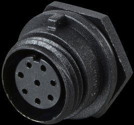 PX0412/08S Connector, front panel, 8-pin, socket