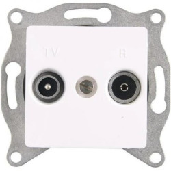 CARIVA Gniazdo antenowe TV/RD przelotowe białe