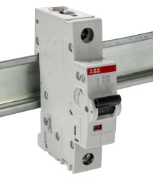 Wyłącznik nadprądowy MCB, Typ C, 1-biegunowy, 13A, 230V, 72V, na szynę DIN, ABB S201-C13, S200