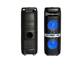 VT-6210-2 120W Przenośny głośnik karaoke bluetooth gniazdo USB slot na kartę micro SDgniazdo AUX2x MikrofonPodświetlenie LED(2*2