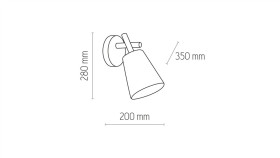 Kinkiet Lampa Ścienna Camara Kolor Czarny Metal, Led 800 Lm 4000K Ip20...