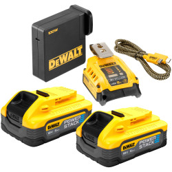 DEWALT DCB094H2-GB DCB094 H2USB-C POWERSTACK&#x2122; Starter Kit 18V 2 x 5.0Ah Li-ion