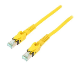 09488484745020 Patch cord S/FTP 6a linka Cu PUR żółty 2m 27AWG Żyły: 8