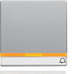 Q.1/Q.3 Klawisz z 2 dołączonymi soczewkami polem opisowym i nadrukiem symbolu dzwonek alu aksamit lakierowany 16286074