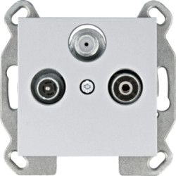 Lumina Gniazdo RTV-SAT końcowe srebrne WL3112