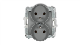 Icon Mechanizm Gniazda Podwójnego Do Ramki Z Uziemieniem 2X(2P+Z) (Bez...