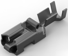 Uninsulated flat plug sleeve, 6.35 x 0.81 mm, 1.03 to 2.62 mm², AWG 17 to 13, brass, tin-plated, 160831-3