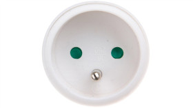 Gniazdo Przenośne Proste 10/16A 250V 2P+Z Z Uchwytem Białe Em-Fbyc-01 P0045