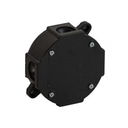 Puszka n/t 075-55 czarna IP44 79x79x37 4-wlotowa 4 wkręty VP-75 ViPlast