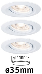 94293 Nova Mini Coin recessed light, 4 W, 2700 K, 15°, round, set of 3