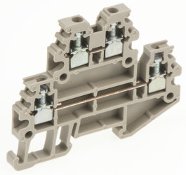 Kostka zaciskowa na szynie DIN Weidmuller poziomy: Podwójny 26 → 14AWGŚruba WDK 16A 400 V