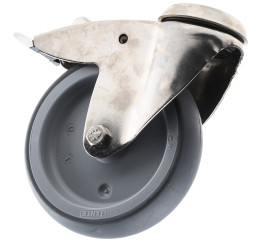 Koło samonastawne średnica kabla 125mm Pojedyncza śruba Tente 100kg wysokość całkowita 159mm