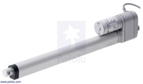 Pololu Glideforce LACT12P-12V-05 Light-Duty Linear Actuator with Feedback: 15kgf, 12" Stroke, 1.7"/s, 12V