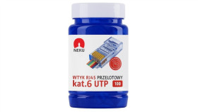 Wtyk Modularny Rj45 8P8c Kat.6 Nieekranowany Utp Uniwersalny Drut Linka...