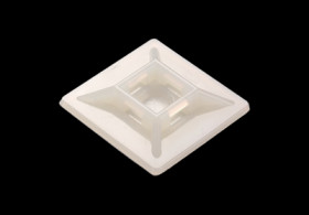 Mounting base, PA, natural, self-adhesive, (L x W x H) 28.6 x 28.6 x 5.3 mm, BYB-5-12H0174