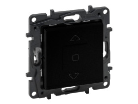 NILOE STEP Wyłącznik roletowy 3-pozycyjny góra stop dół 6AX czarny 863544 LEGRAND