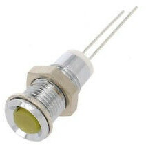 Signal light, yellow, 12 mcd, Mounting Ø 6 mm, pitch 2.54 mm, LED number: 1, M.5030Y