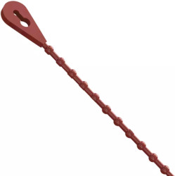 Beaded cable tie, releasable, PP, (L x W) 273.1 x 2.4 mm, bundle-Ø 85.7 mm, red, 10149980