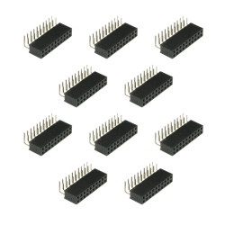 Listwa stykowa 2.54mm kątowa 2x10, czarna - 10 szt.