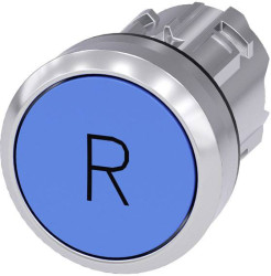 Siemens 3SU10500AB500AR0 3SU1050-0AB50-0AR0 Przycisk pierścień przedni metalowy, błyszczący, okrągły przycisk srebrny, n