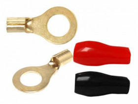 1x Konektor oczko 8mm na kabel 4mm2 12GA KM59 czarny lub czerwony z...