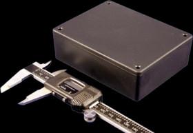 ABS enclosure, (L x W x H) 122 x 94 x 36 mm, black (RAL 9005), IP54, 1591XXGSBK