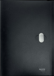 46220095 Three-flap folder, A4, Recycle, black