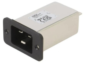 Złącze zasilające AC męskie 16A 250VAC C14 (E) 540uH FN9222R-16-06