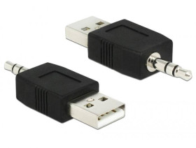 Delock USB 2.0 adapter [1x złącze męskie USB-A 2.0 - 1x złącze męskie jack 3,5 mm] 66069