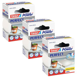 tesa 56343-00501-04 Extra Power Perfect Cloth Tape white 2.75m x 38mm 3pcs