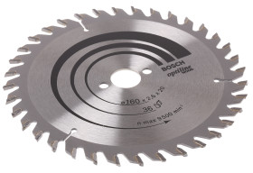 Tarcza do pił, śr. łopatki: 160mm, śr. wału: 20mm, l. zębów: 36, Węglik wolframu