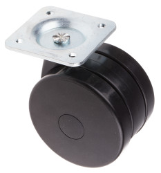 Koło samonastawne średnica kabla 80mm Płyta RS PRO 75kg wysokość całkowita 101mm