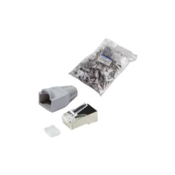 LogiLink MP0023 RJ45 Plug Unshielded CAT 6 8P8C Grey 100 pieces